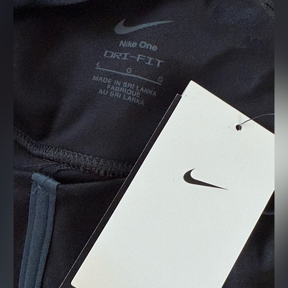 NIKE Women’s One Dri Fit High Waisted 7/8 Leggings Black Size L NEW - Picture 8 of 11